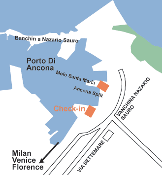 Ancona Ferry terminal map
