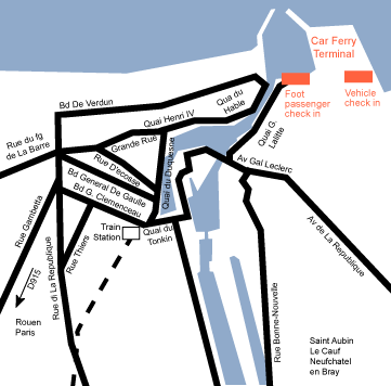Dieppe Ferry terminal map