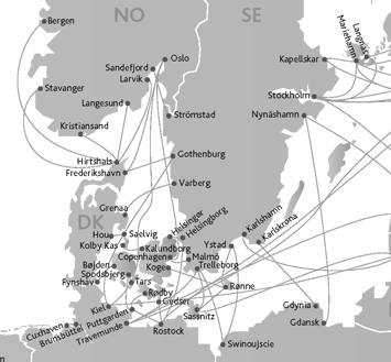 Ferry to Denmark terminal map