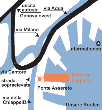 Genoa Ferry terminal map