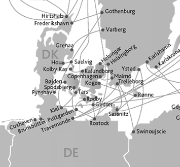 Ferry to Germany terminal map