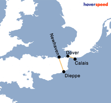 Hoverspeed Ferries route map