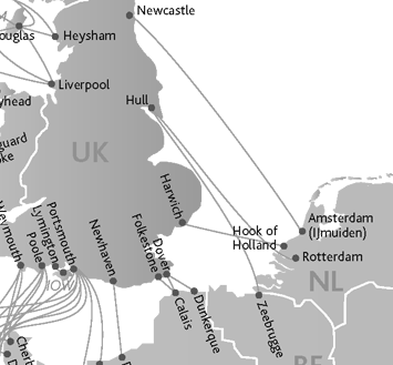 Ferry to Holland terminal map