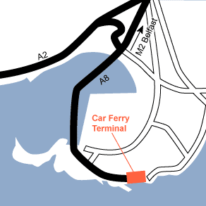 Larne Ferry terminal map