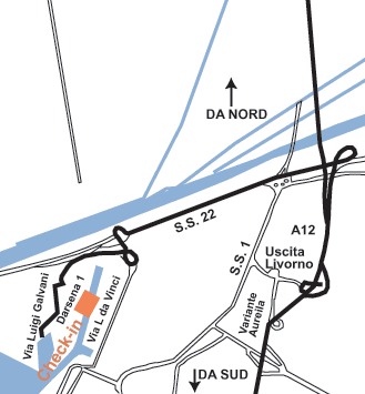 Livorno Ferry terminal map