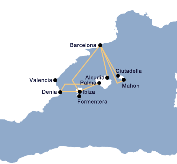 Majorca Ferry terminal map