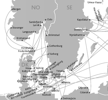 Ferry to Norway terminal map