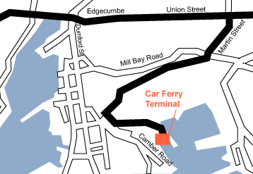 Plymouth Ferry terminal map