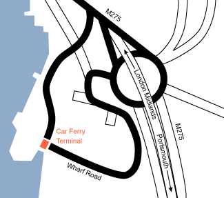 Portsmouth Ferry terminal map
