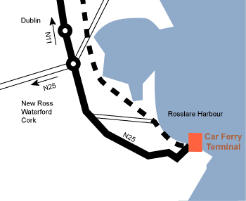 Rosslare Ferry terminal map