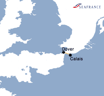 SeaFrance Ferries route map