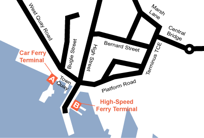 Southampton Ferry terminal map