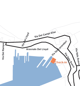 Trieste Ferry terminal map