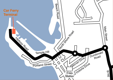 Troon Ferry terminal map