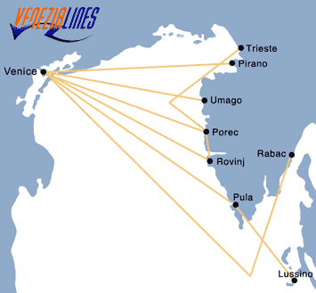 Venezia Lines route map